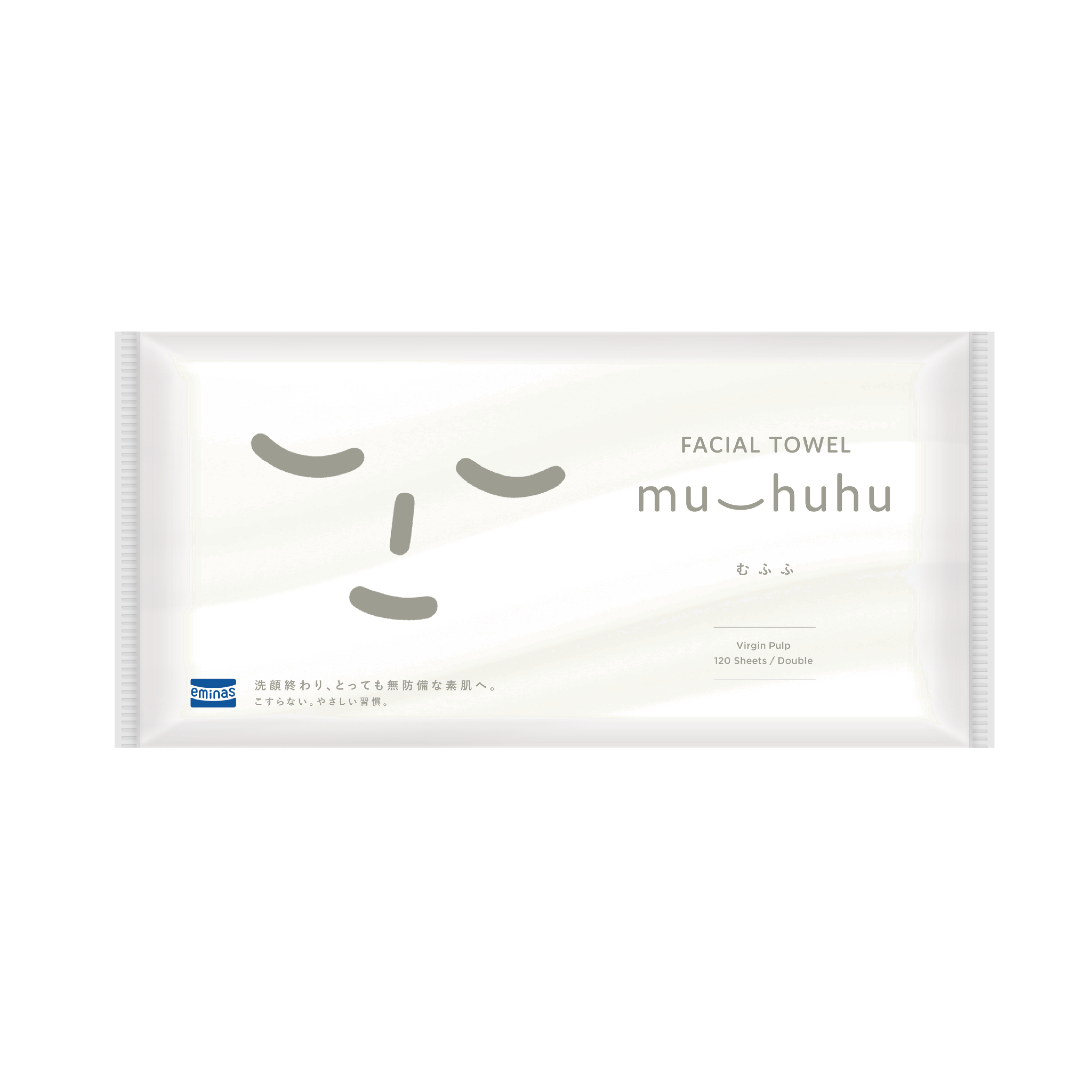 eminas 洗顔専用ペーパータオル muhuhu（むふふ） 120組×8個セット
