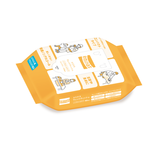 eminas Wet tissue compact non -alcohol 40 sheets